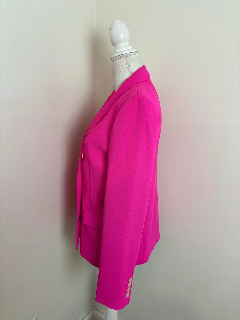 J. Crew Bright Pink Double Breasted Blazer Size 8 NWT